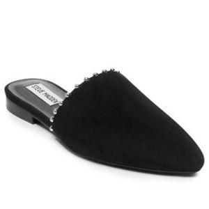 Steve Madden Black Suede Mules